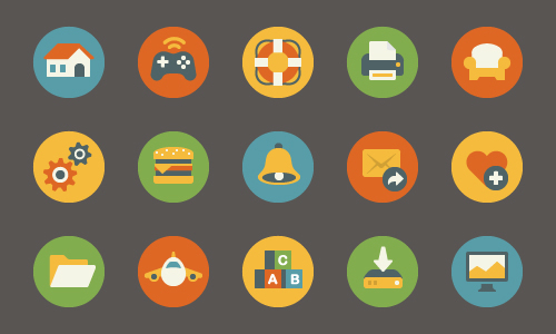 vintage-flat-icons