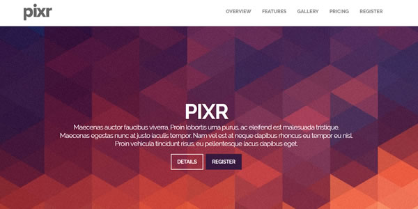 pixr-bootstrap-landing-page